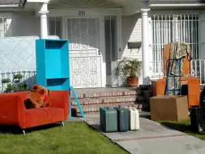 Furniture outside a house