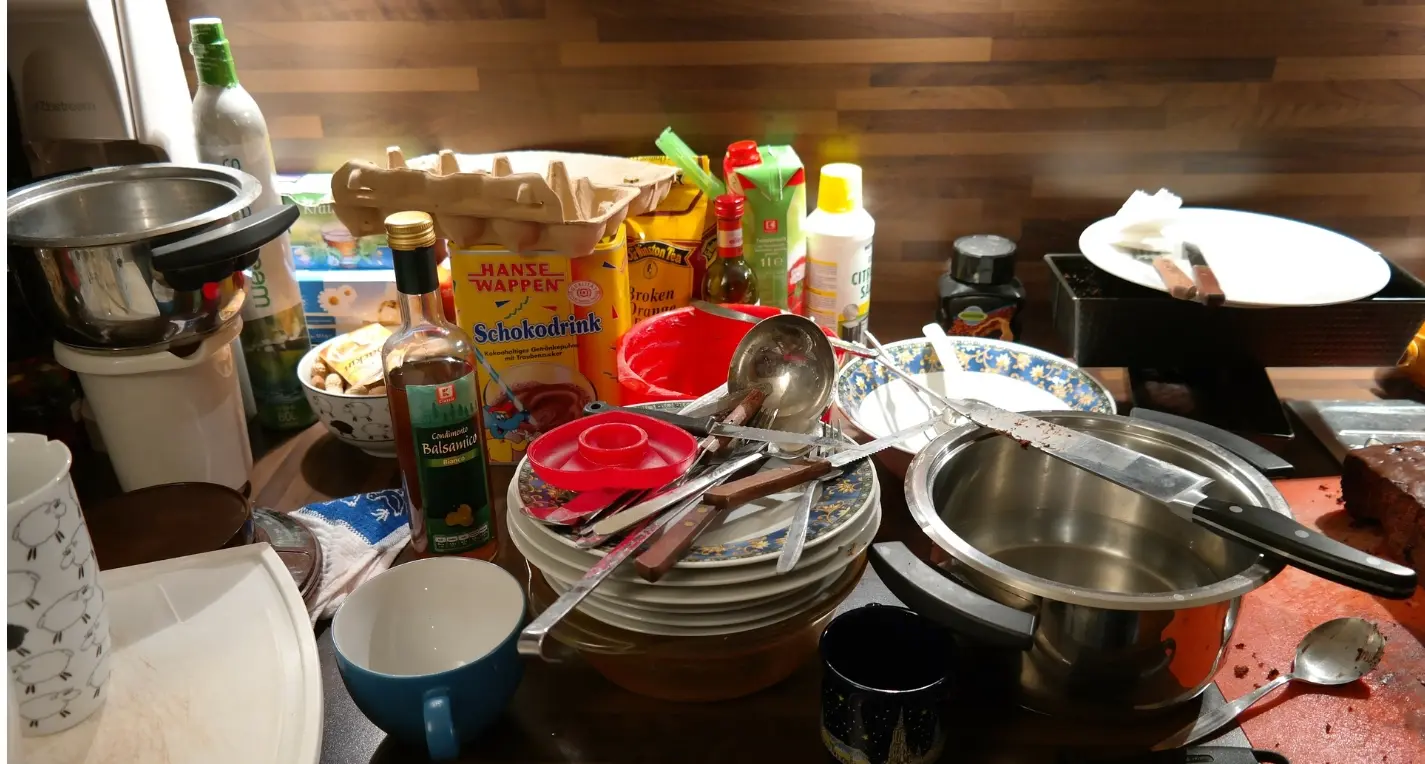 Messy kitchen