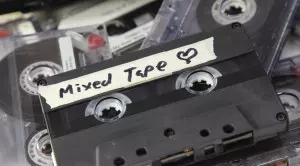 Close-up of mixtape.