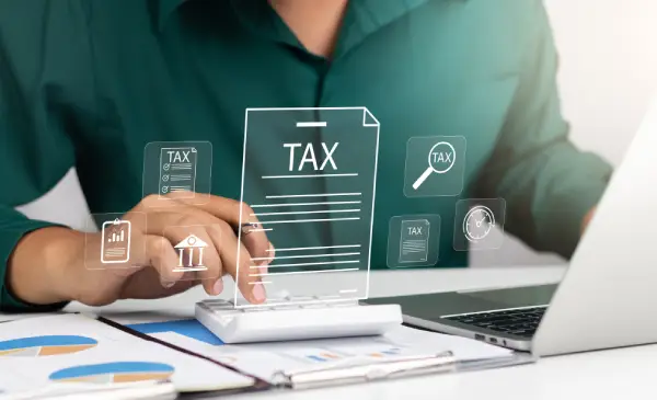 Calculating taxes.