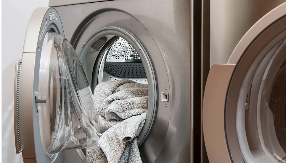 Clothes dryer with a towel inside