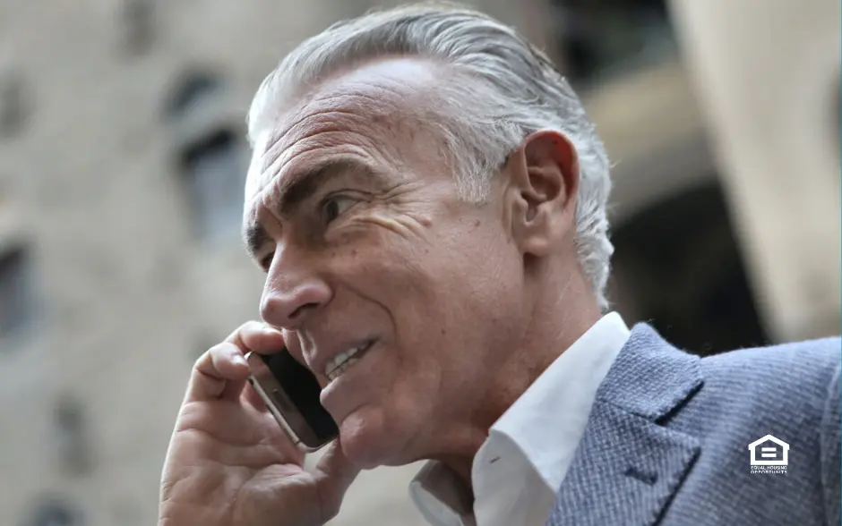man talking on a mobile phone