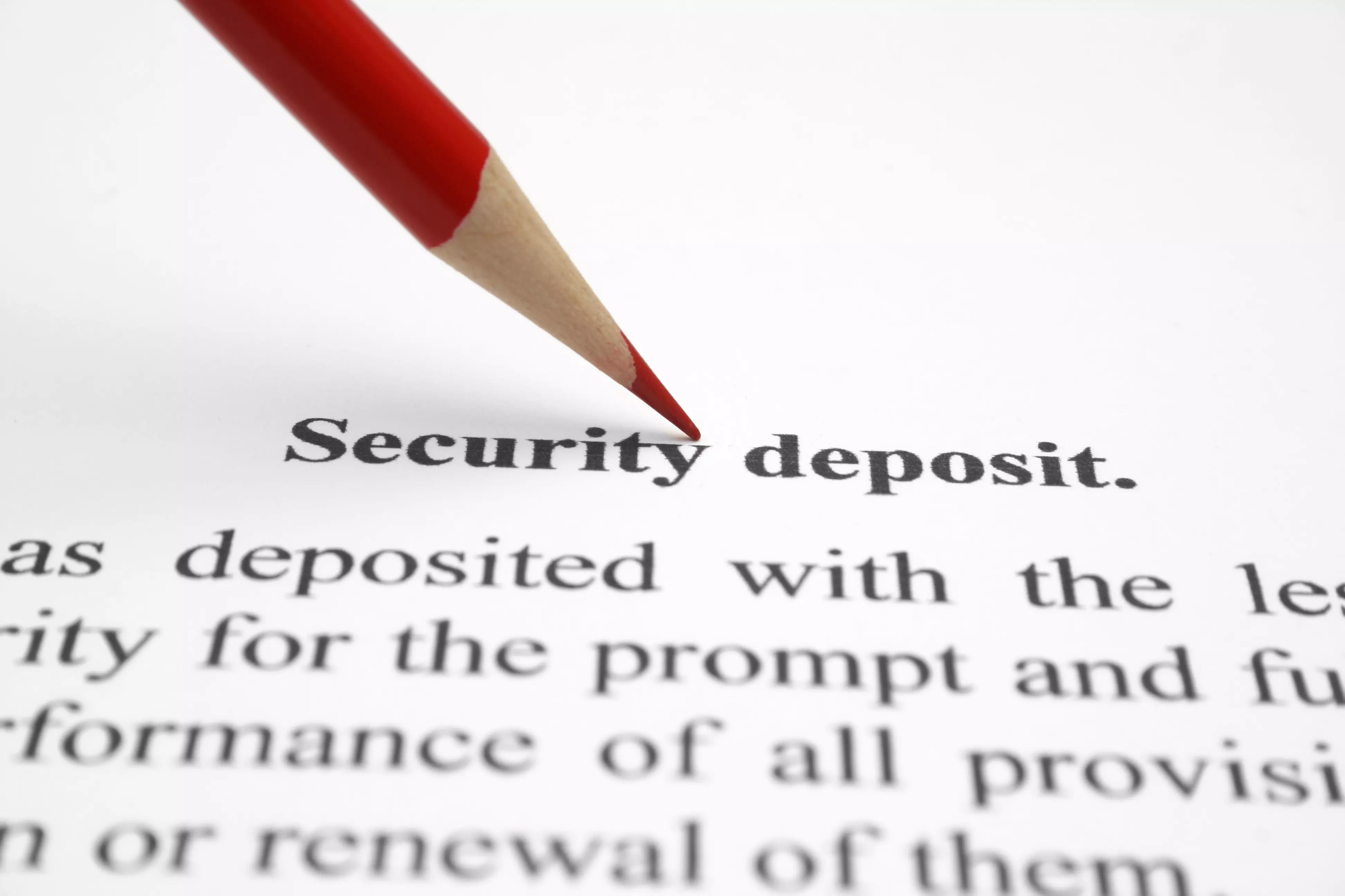 rental property security deposit covers