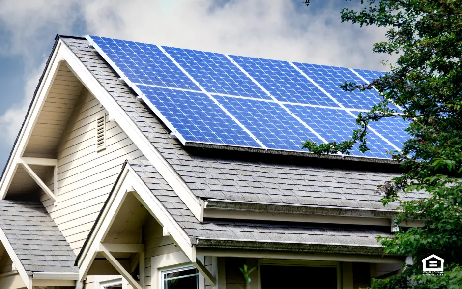 solar panels on a house