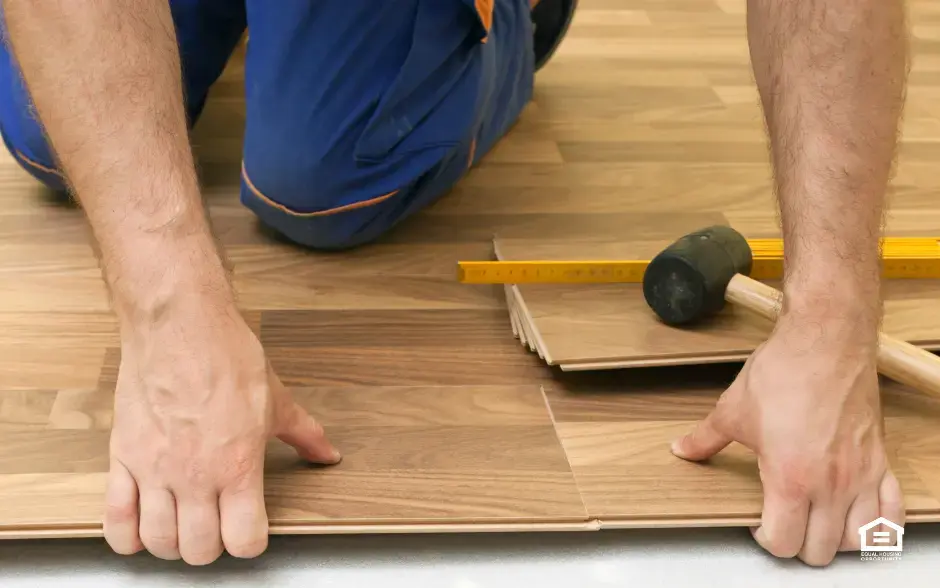 Vinyl plank flooring installation